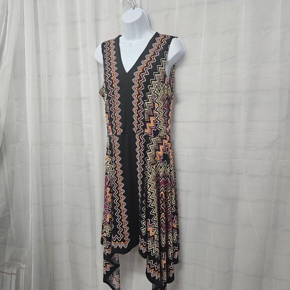 Dressbarn Dress Retro Asymmetrical Sleeveless Black Grunge 8 - Picture 7 of 14